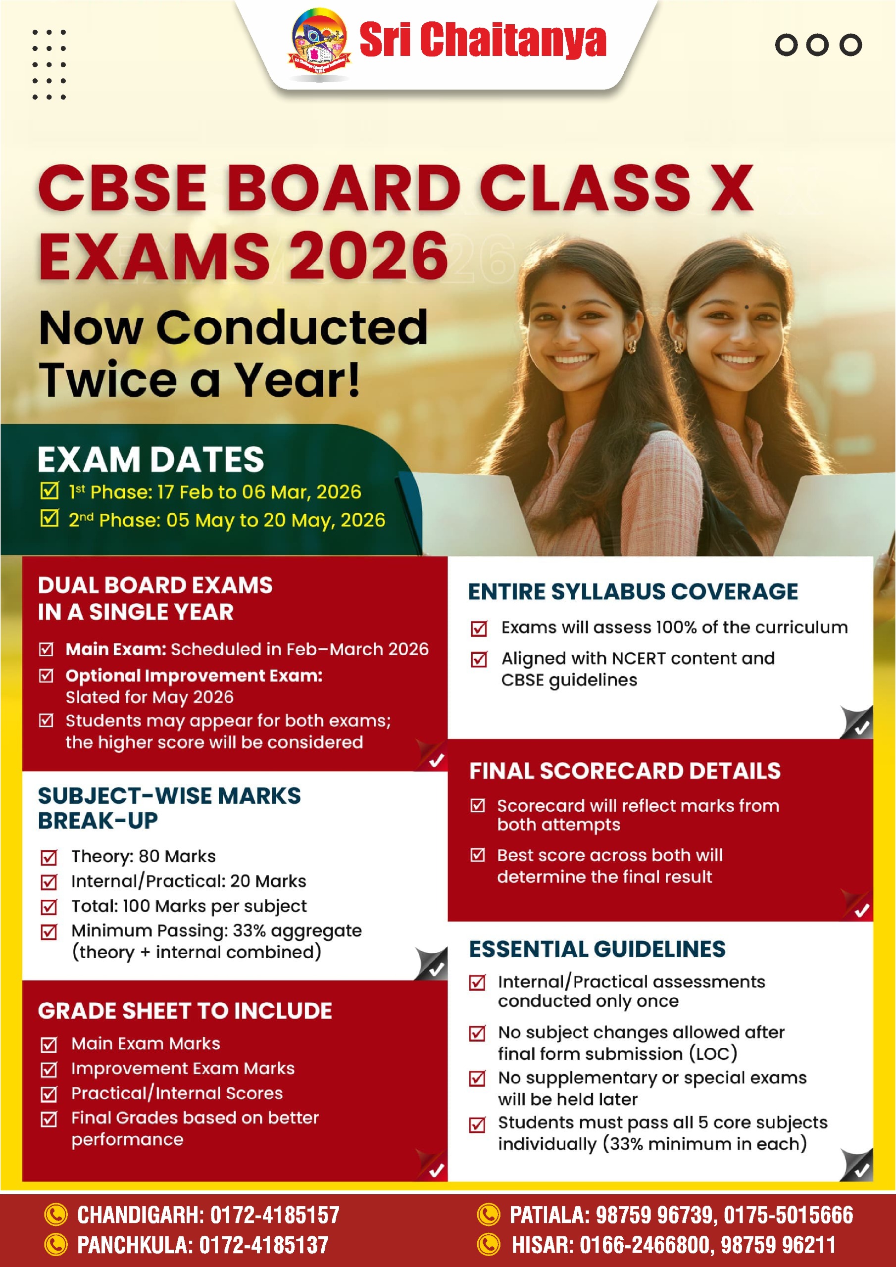 Read more about the article 🌟 Big Update: CBSE Class 10 Board Exams 2026 Now Conducted Twice a Year!
