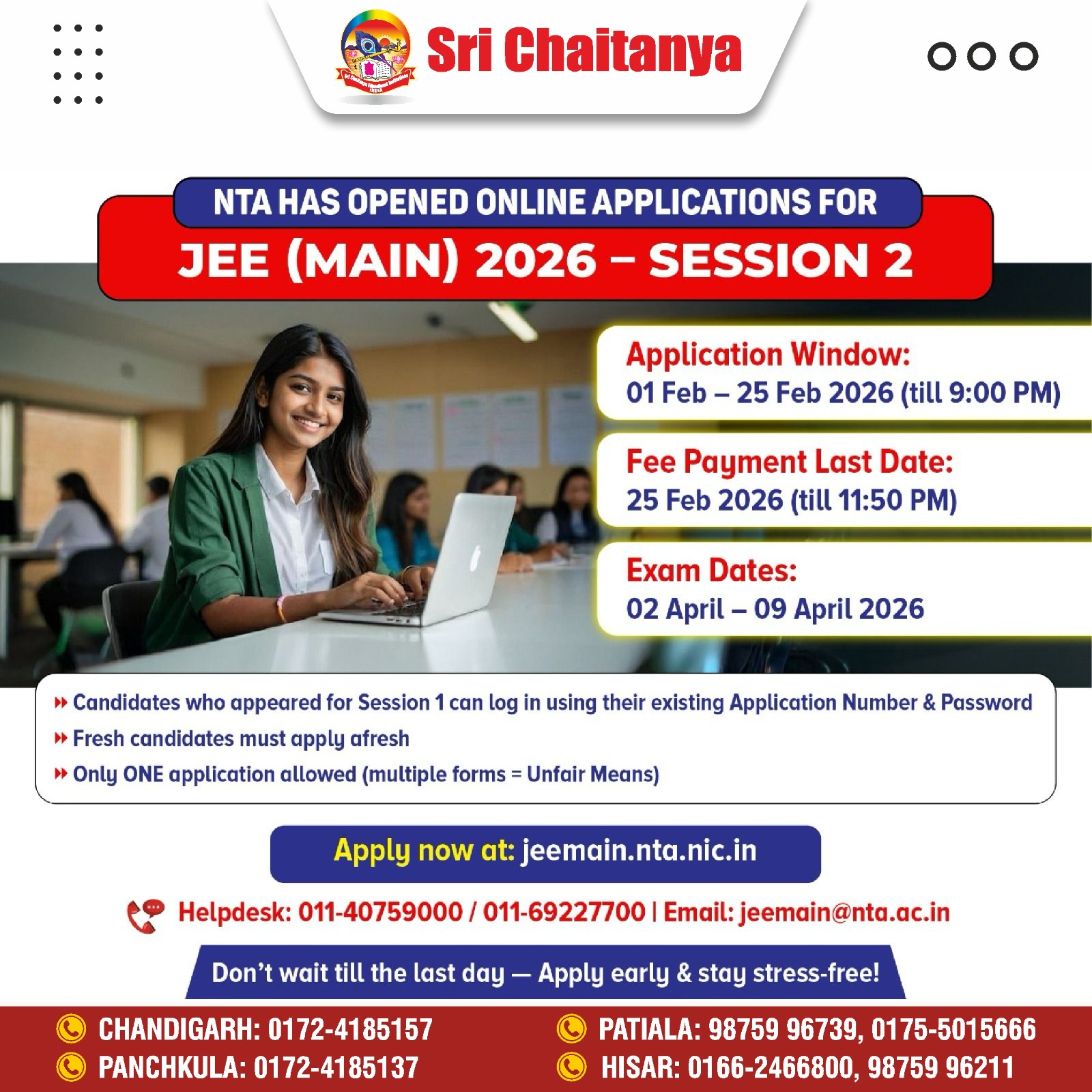 Read more about the article JEE Main 2026 Session 2 Registration, Exam Dates, Application Process & Counselling