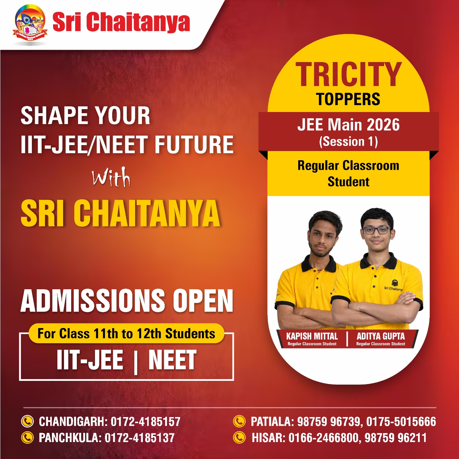 Read more about the article Best Institute for JEE Preparation in India | Sri Chaitanya North