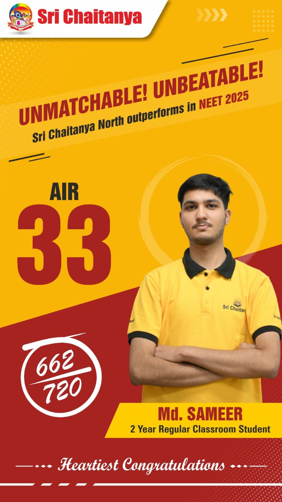 Read more about the article NEET 2025 Success Story: Mohammad Sameer’s Preparation Journey | Sri Chaitanya Patiala