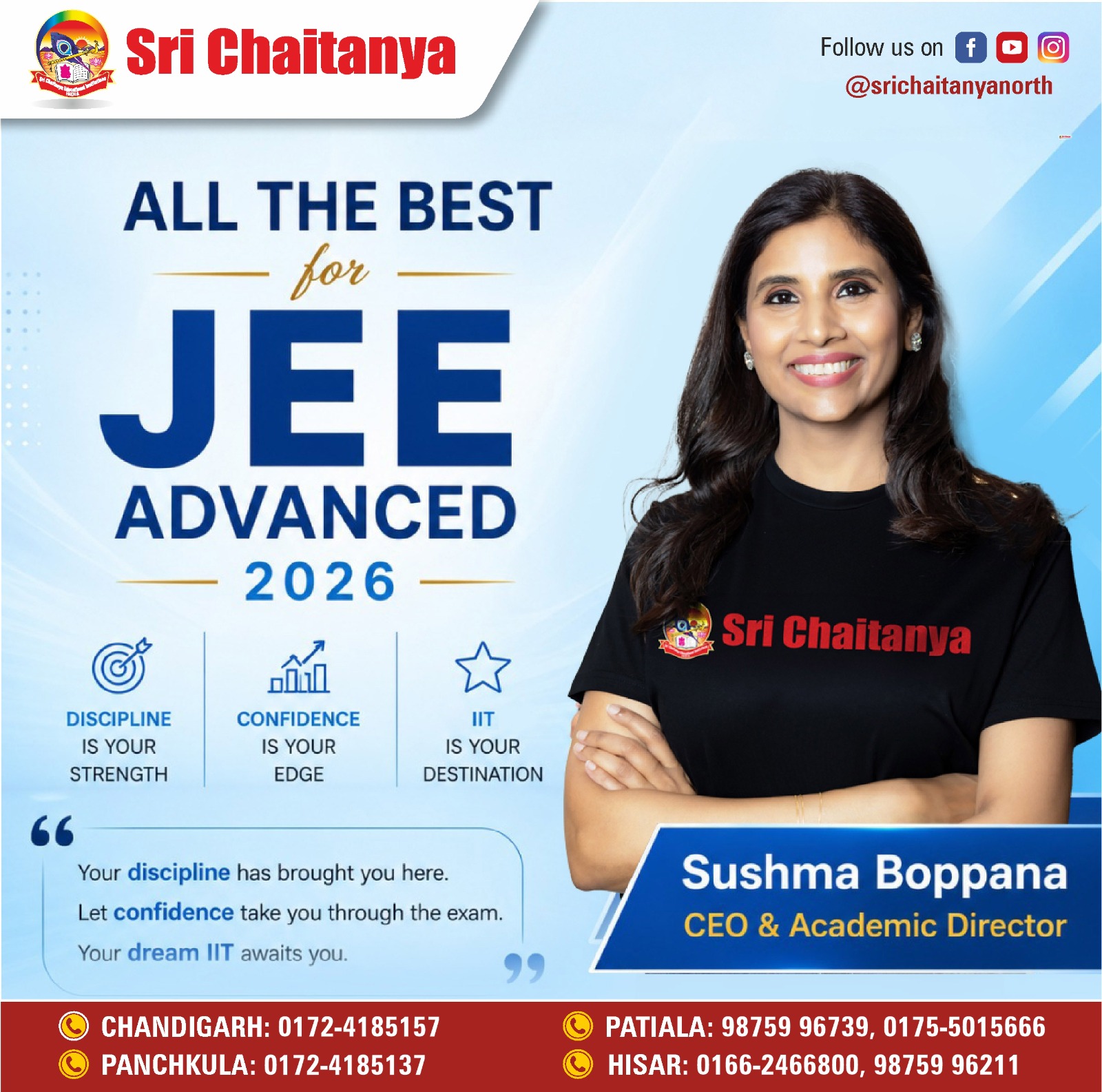 Read more about the article JEE Advanced 2026 Exam Analysis – Paper 1 & 2 Difficulty, Cutoff & Marks vs Rank | Sri Chaitanya North